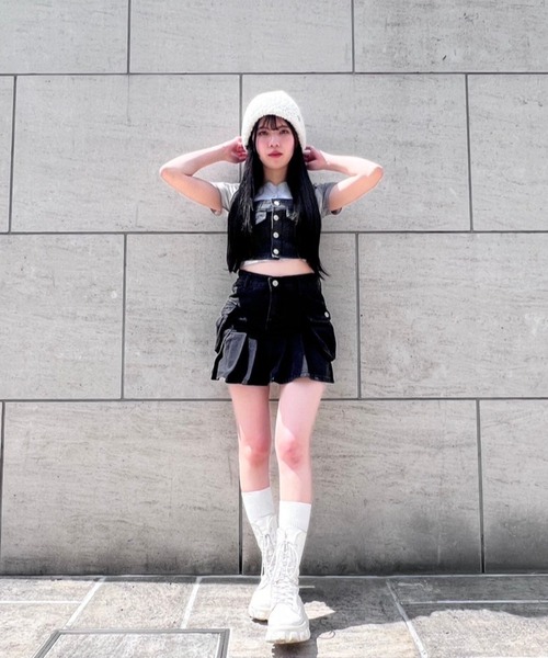 Figments（フィグメンツ）の「デニムビスチェ（ベスト・レディース・ブルー/ブラック・FREE）」の11枚目の写真