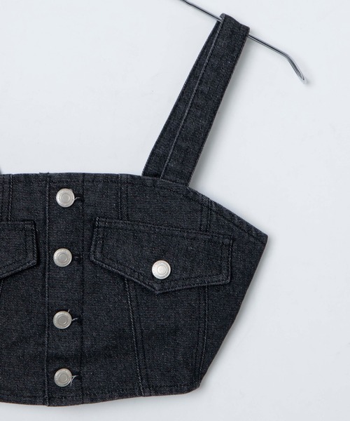 Figments（フィグメンツ）の「デニムビスチェ（ベスト・レディース・ブルー/ブラック・FREE）」の14枚目の写真