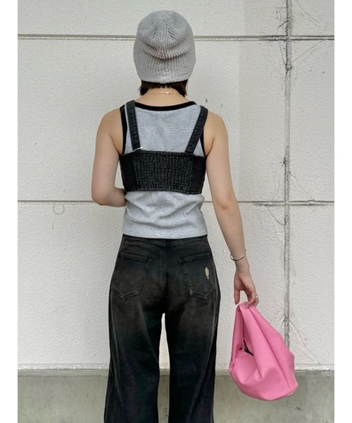 Figments（フィグメンツ）の「デニムビスチェ（ベスト・レディース・ブルー/ブラック・FREE）」の17枚目の写真