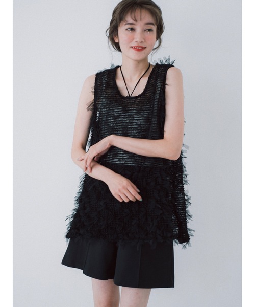 tulle jacquard vest（ベスト）｜jumelle（ジュメロ）