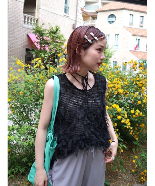 tulle jacquard vest（ベスト）｜jumelle（ジュメロ）