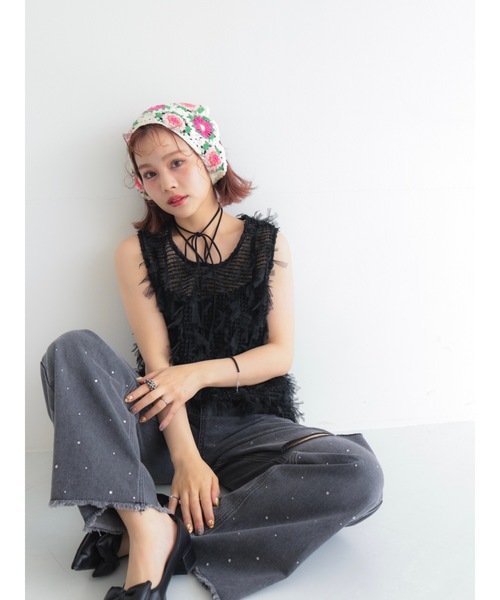 tulle jacquard vest（ベスト）｜jumelle（ジュメロ）