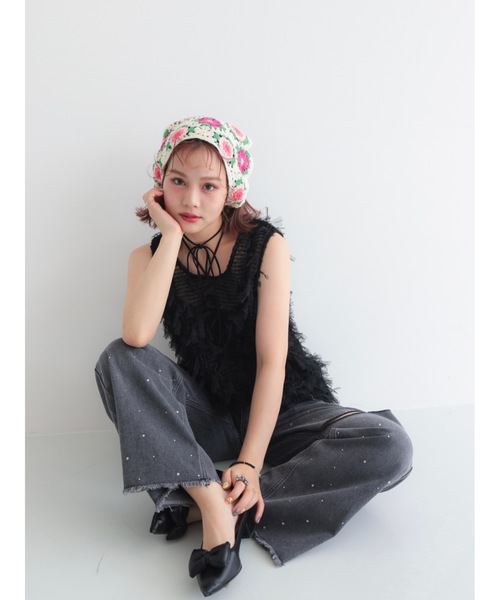 tulle jacquard vest（ベスト）｜jumelle（ジュメロ）