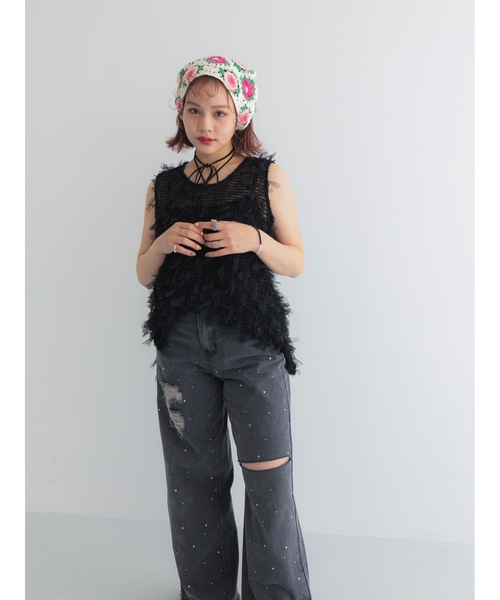 tulle jacquard vest（ベスト）｜jumelle（ジュメロ）