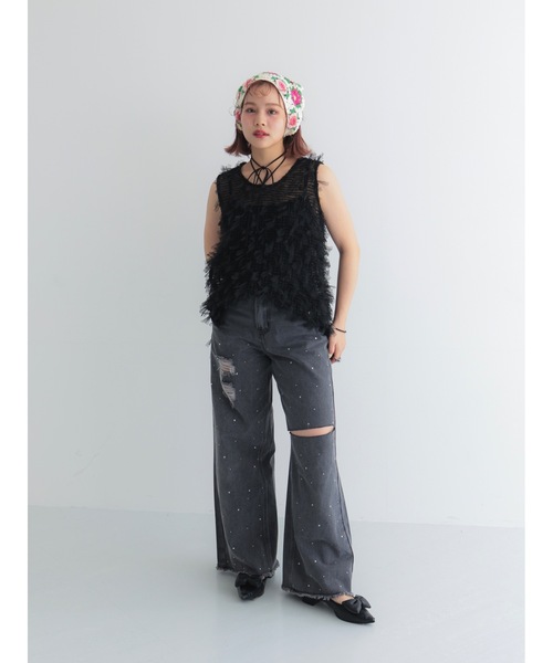 tulle jacquard vest（ベスト）｜jumelle（ジュメロ）