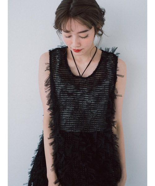 tulle jacquard vest（ベスト）｜jumelle（ジュメロ）