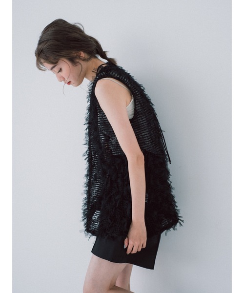 tulle jacquard vest（ベスト）｜jumelle（ジュメロ）