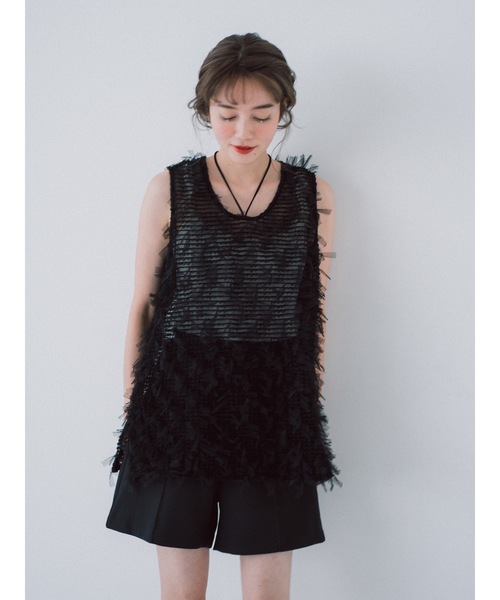 tulle jacquard vest（ベスト）｜jumelle（ジュメロ）