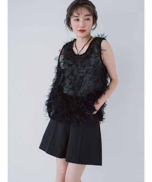 tulle jacquard vest（ベスト）｜jumelle（ジュメロ）