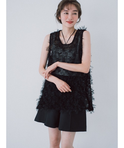 tulle jacquard vest（ベスト）｜jumelle（ジュメロ）
