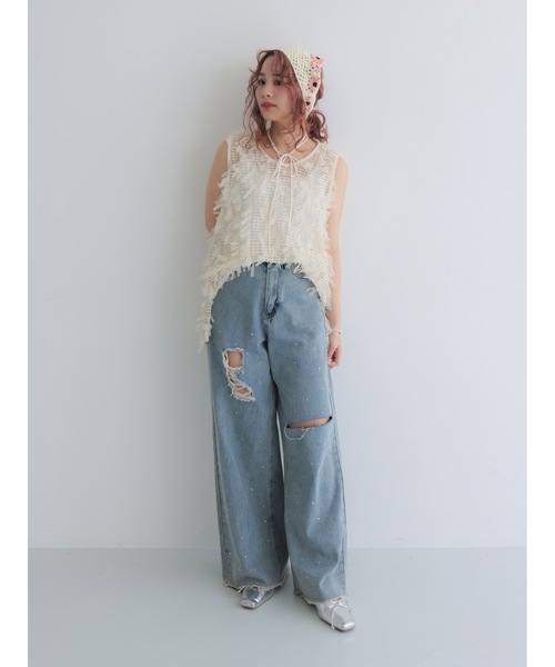 tulle jacquard vest（ベスト）｜jumelle（ジュメロ）