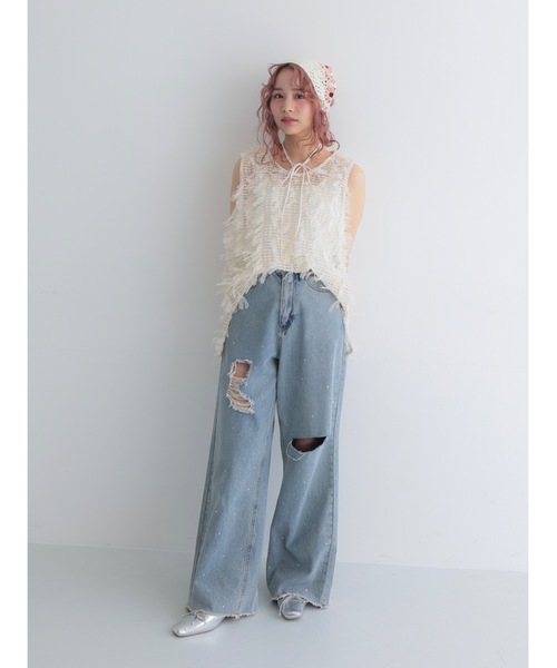 tulle jacquard vest（ベスト）｜jumelle（ジュメロ）
