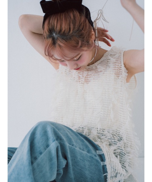tulle jacquard vest（ベスト）｜jumelle（ジュメロ）