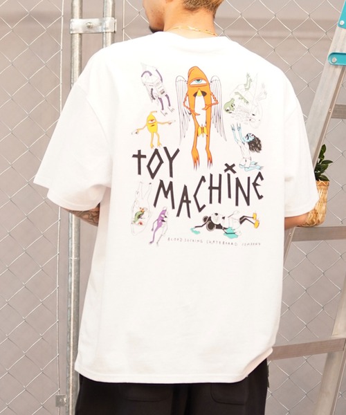TOY MACHINE(トイ マシーン)の「【ムラサキスポーツ限定】TOY MACHINE トイマシーン バックプリントTシャツ クルーネック半袖T MTMSEST6(Tシャツ/カットソー・メンズ・ホワイト/アクア/ブラック・XL/L/M)」の1枚目の写真