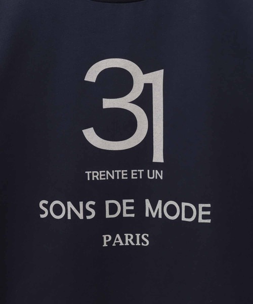 31 Sons de mode（トランテアン　ソン　ドゥ　モード）の「ナンバーロゴＴシャツ（Tシャツ/カットソー・レディース・グレー/オフホワイト/ネイビー・36）」の14枚目の写真