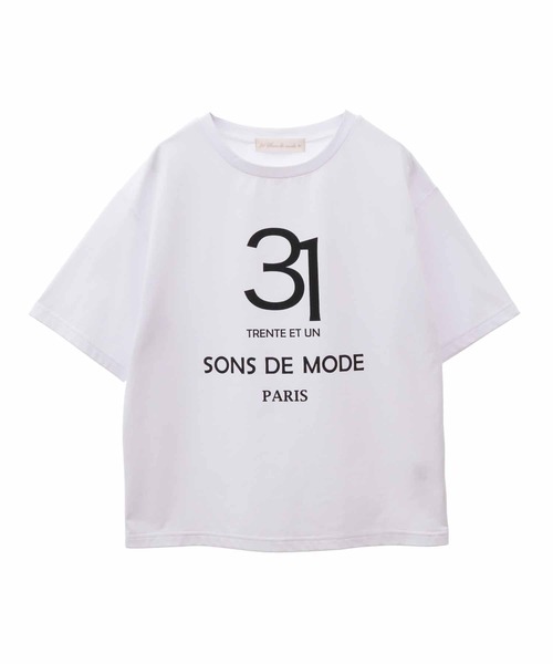 31 Sons de mode（トランテアン　ソン　ドゥ　モード）の「ナンバーロゴＴシャツ（Tシャツ/カットソー・レディース・グレー/オフホワイト/ネイビー・36）」の10枚目の写真