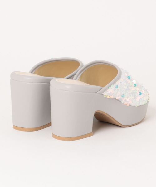 JELLY BEANS(ジェリービーンズ)の「スパンコールボリュームソールミュールサンダル(215-30132)JELLY BEANS(ジェリービーンズ)(サンダル・レディース・ホワイト/ライトグレー/ブラック・M/S/L)」の8枚目の写真