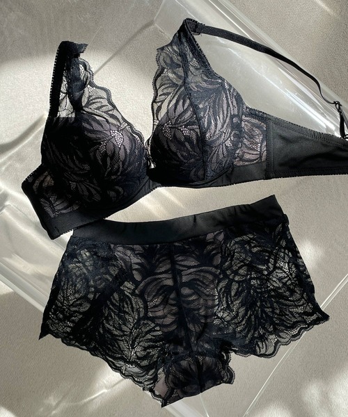fran de lingerie(フランデランジェリー)の「ブラ&ショーツセット Bra&shorts(ブラ&ショーツ・レディース・ピンク/ライトグレー/ラベンダー/パープル/クリアブラック/ミント/ダークブルー/ライトパープル/ピンク系その他4/ネイビー/ピンク系その他3/カーキ/ブルーグリーン/ライトピンク/ブラック/ピンク系その他/ブラック×ピンク/ブルー/クリーム・A70/A75/B70/B75/C70/C75/D70/D75/B65/C65/D65)」の3枚目の写真