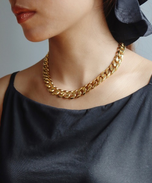 TUWAKRIM（トゥワクリム）の「【TUWAKRIM】ワイドチェーンショートネックレスS（ネックレス・レディース・シルバー・MEDIUM）」の8枚目の写真