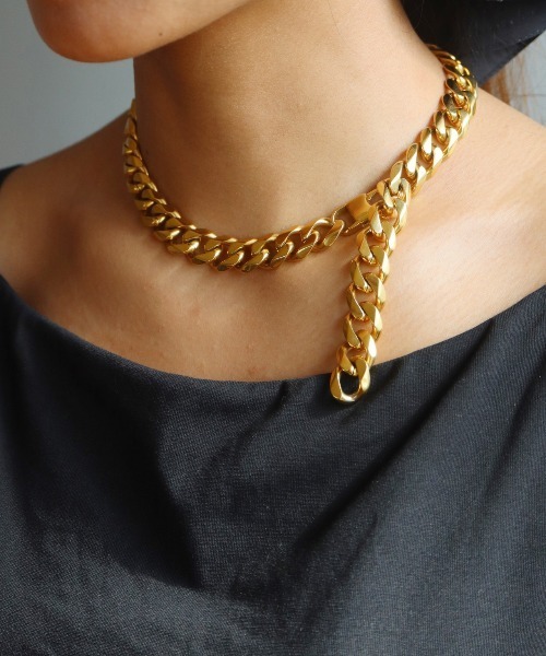 TUWAKRIM（トゥワクリム）の「【TUWAKRIM】ワイドチェーンショートネックレスS（ネックレス・レディース・シルバー・MEDIUM）」の7枚目の写真