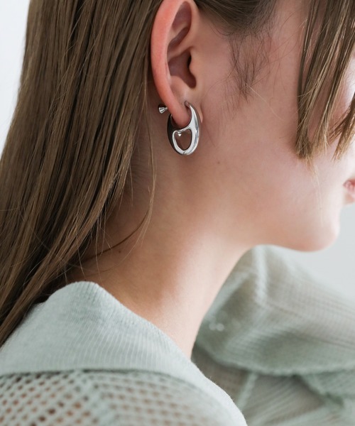 select MOCA(セレクトモカ)の「サークルモチーフイヤリング(イヤリング・レディース・シルバー/ゴールド・FREE)」の1枚目の写真