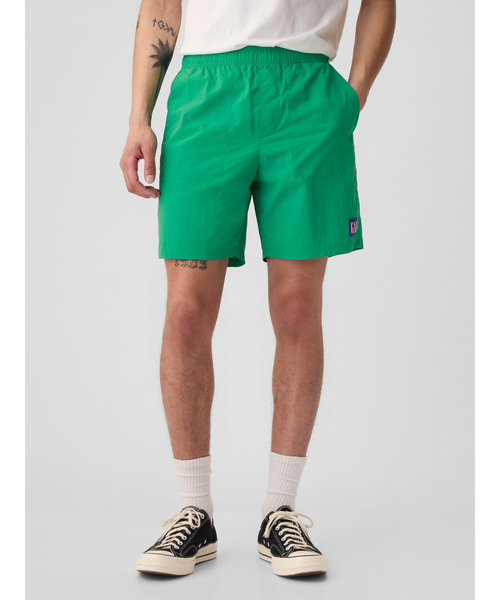 GAP（ギャップ）の「7インチ GAPロゴ イージーショートパンツ(ユニセックス)（その他パンツ・メンズ・ブラウン/パープル/ブラック/ブルー/グリーン/ブラウン系その他・XS/S/M/L/XL）」の7枚目の写真