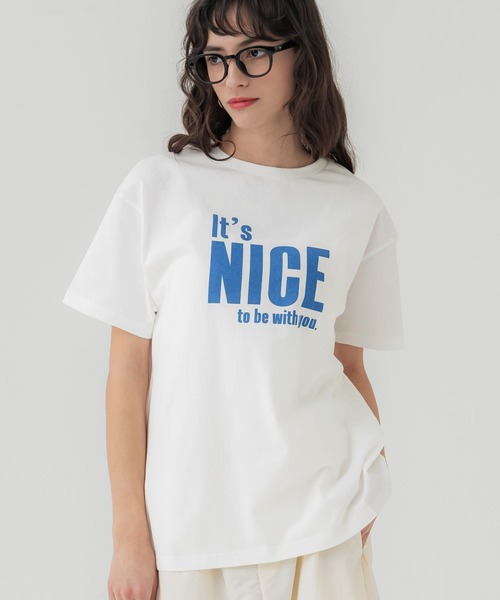 freecity【L】半袖ロゴ プリントTシャツ コットン100% USA製 楽天市場】箔ライン ロゴTシャツ Tシャツ ロゴT プリントT 箔