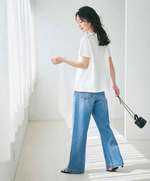 coca(coca)(コカ)の「ロゴプリントコットン半袖Tシャツ(Tシャツ/カットソー・レディース・B/A/C/D・S/M/L)」の8枚目の写真