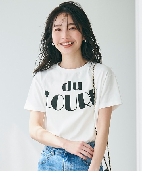 coca(coca)(コカ)の「ロゴプリントコットン半袖Tシャツ(Tシャツ/カットソー・レディース・B/A/C/D・S/M/L)」の5枚目の写真