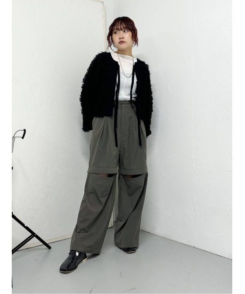 値下げ！未使用品！ラエフ　ミックスツイード2wayパンツ　13号　23100円 セール】2way wide pants（その他パンツ）｜LAATO（ラート）の