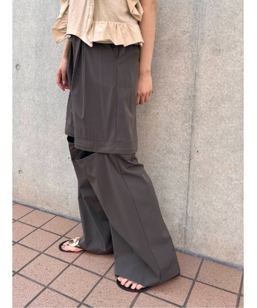 パンツ ALOUND 2WAY BELTED TECH PANTS ALOUND | STYLE：ALOUND 2WAY BELTED TECH PANTS COLOR ：BLACK