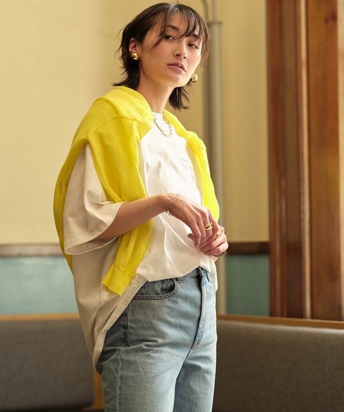 Mia (ミア)の「シアVネックニットカーディガン(カーディガン/ボレロ・レディース・ライトグレー/レッド/イエロー/ブラック・FREE)」の16枚目の写真