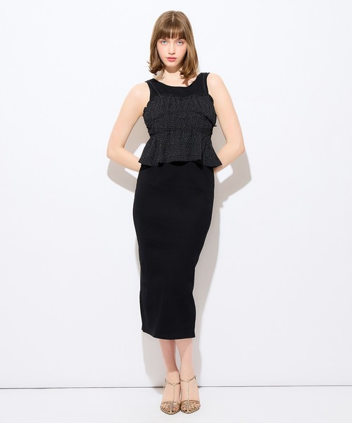 DEICY(デイシー)の「ドットビスチェリブワンピース(ワンピース・レディース・ピンクベージュ/ブラック/ピンク・FREE)」の18枚目の写真