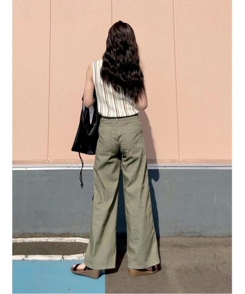 SOMETHING(サムシング)の「【SOMETHING】サマーベイカーワイド(その他パンツ・レディース・オリーブ・25inch/26inch/27inch/28inch/29inch/30inch)」の16枚目の写真