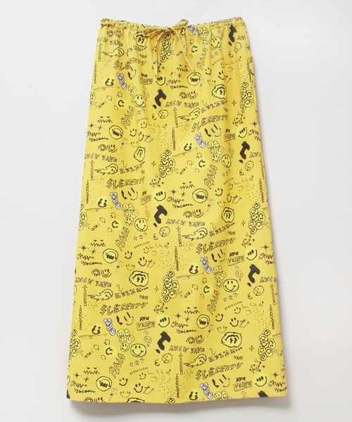 RNA（アールエヌエー）の「G1071 ニコ総柄スカート（スカート・レディース・マスタード/キナリ/グレイッシュブルー・MEDIUM）」の20枚目の写真