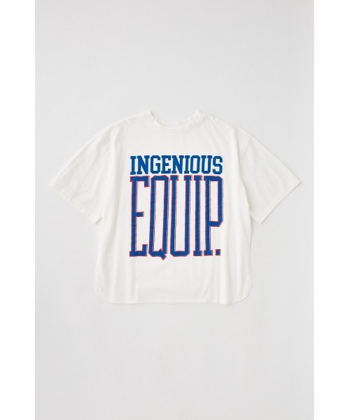 MOUSSY(マウジー)の「ROUND HEM LOGO LOOSE Tシャツ(Tシャツ/カットソー・レディース・ホワイト/杢グレー/ブラック・FREE)」の2枚目の写真