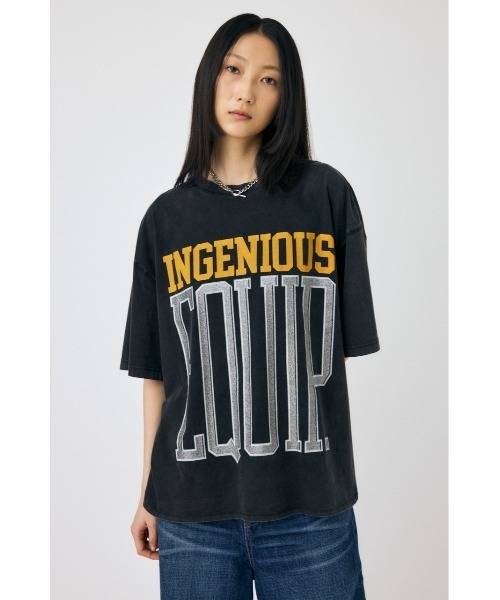 MOUSSY(マウジー)の「ROUND HEM LOGO LOOSE Tシャツ(Tシャツ/カットソー・レディース・ホワイト/杢グレー/ブラック・FREE)」の3枚目の写真