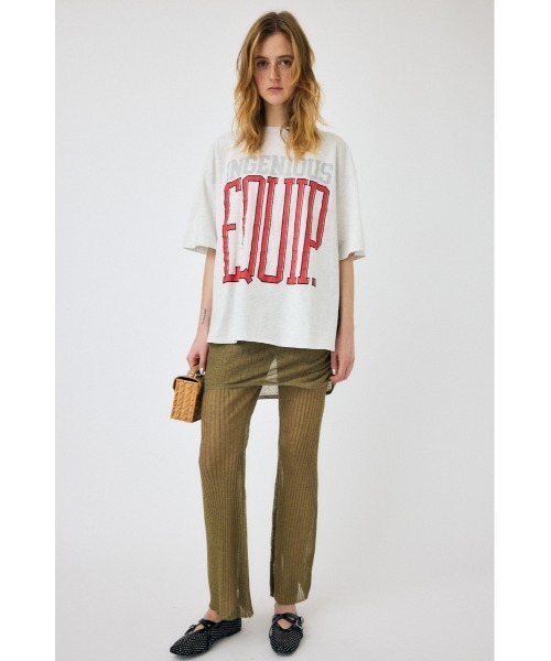 MOUSSY(マウジー)の「ROUND HEM LOGO LOOSE Tシャツ(Tシャツ/カットソー・レディース・ホワイト/杢グレー/ブラック・FREE)」の11枚目の写真