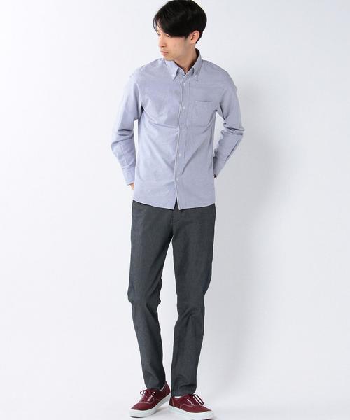 coen（コーエン）の「ラインオックスボタンダウンシャツ（シャツ/ブラウス・メンズ・ネイビー/ホワイト・SMALL/X-LARGE/X-SMALL/LARGE/MEDIUM）」の12枚目の写真