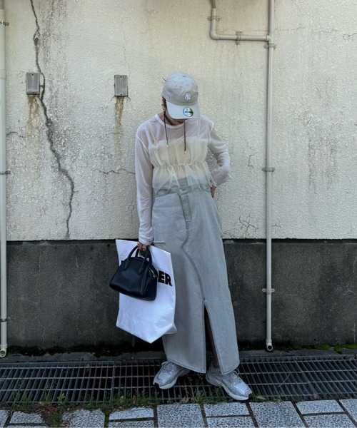 リブ×チュールドッキングビスチェ（ベスト）｜y/m by misato（イムバイミサト）