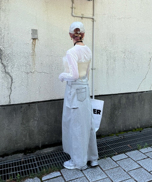 リブ×チュールドッキングビスチェ（ベスト）｜y/m by misato（イムバイミサト）