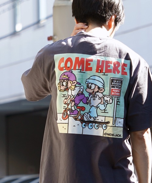 tシャツ 「UNISEX」NYビッグシルエットTシャツ レディース メンズ ワンフォークロージング 1111clothing バックプリント tシャツ