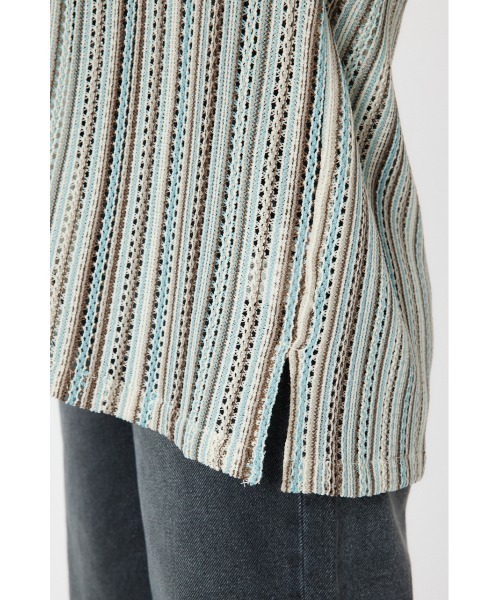 Rodeo Crowns(ロデオクラウンズ)の「マルチストライプレースシャツ(シャツ/ブラウス・レディース・オレンジ系その他/ブルー系その他/レッド系その他・MEDIUM/LARGE)」の11枚目の写真