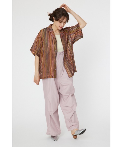 Rodeo Crowns(ロデオクラウンズ)の「マルチストライプレースシャツ(シャツ/ブラウス・レディース・オレンジ系その他/ブルー系その他/レッド系その他・MEDIUM/LARGE)」の16枚目の写真