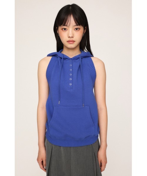 SLY(スライ)の「BACK OPEN HOODIE バック オープン フーディ(パーカー・レディース・ブルー/ブラック・FREE)」の19枚目の写真