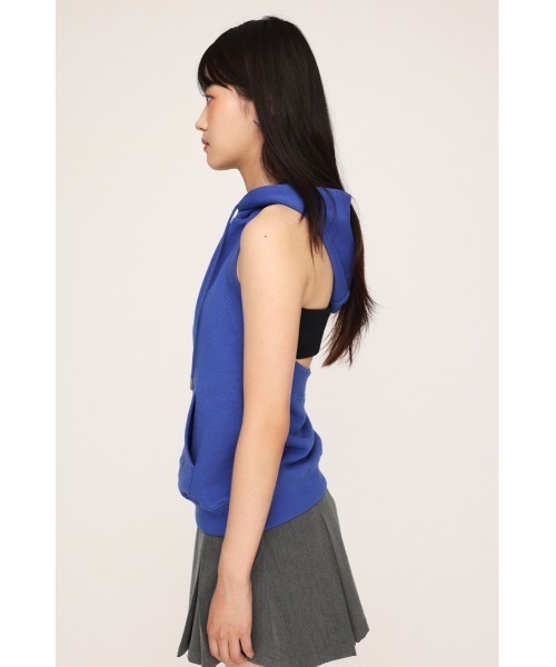 SLY(スライ)の「BACK OPEN HOODIE バック オープン フーディ(パーカー・レディース・ブルー/ブラック・FREE)」の20枚目の写真