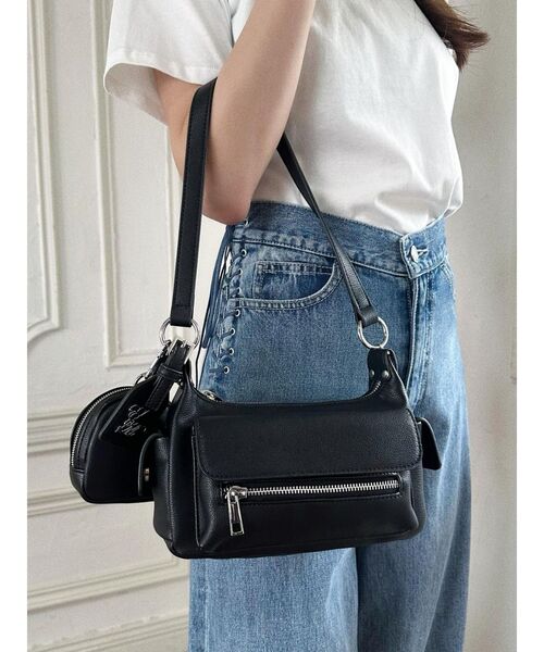 EATME（イートミー）の「マルチショルダーバッグ（ショルダーバッグ・レディース・ブラック/ブラウン/アイボリー・FREE）」の8枚目の写真