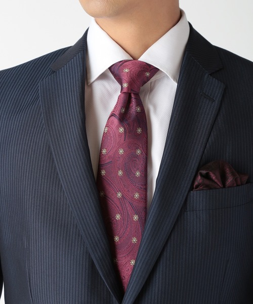 CROWDED CLOSET（クラウデッドクローゼット）の「シャドーペイズリー花小紋柄ネクタイ（ネクタイ・メンズ・ピンク/ブルー/ネイビー・FREE）」の20枚目の写真