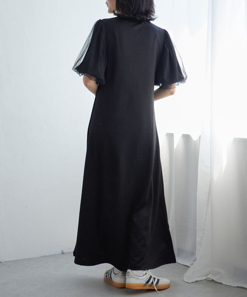 VENCEEXCHANGE(ヴァンスエクスチェンジ)の「チュールボリュームスリーブワンピース(ワンピース・レディース・ブラック/チャコール/ホワイト・FREE)」の11枚目の写真