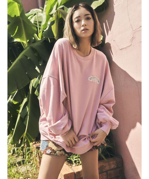 GYDA（ジェイダ）の「THE STATE OF CALIFドルマンスウェットトップス（スウェット・レディース・ネイビー/グレー/オフホワイト/ピンク・FREE）」の7枚目の写真